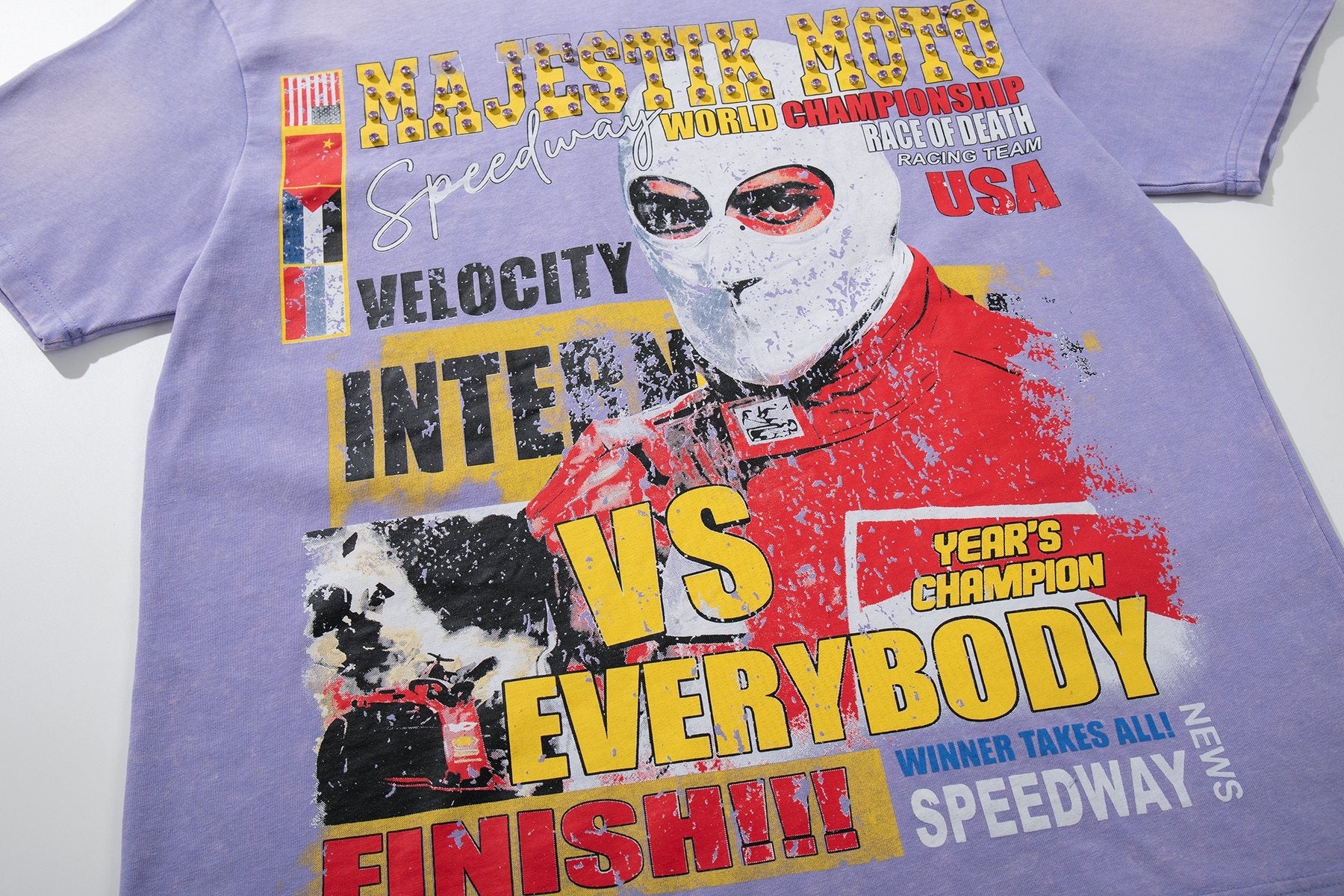 MAJESTIK Racing Moto Graphic T-Shirt — detail