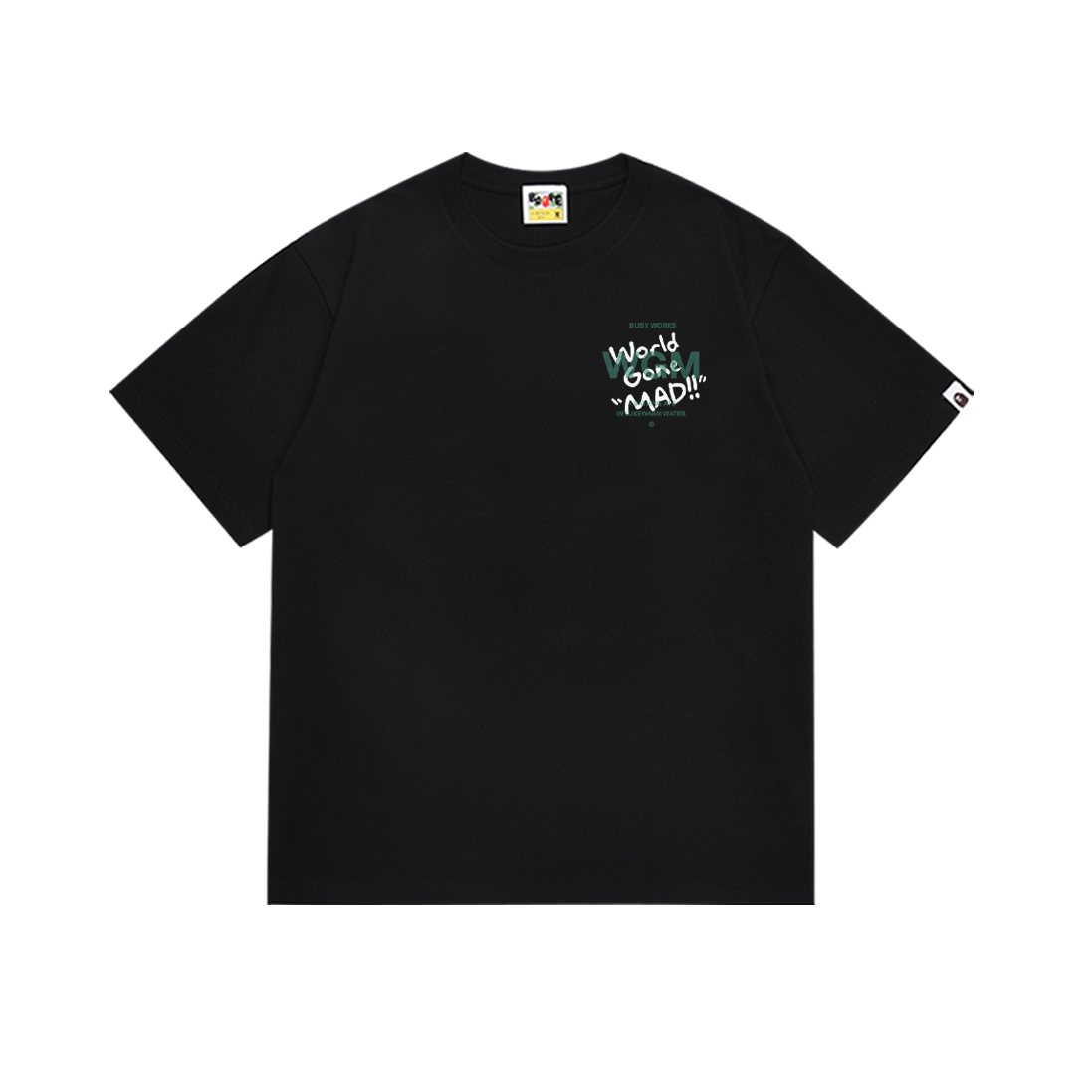 BAPE World Gone Mad Ape-Head Graphic T-Shirt — front
