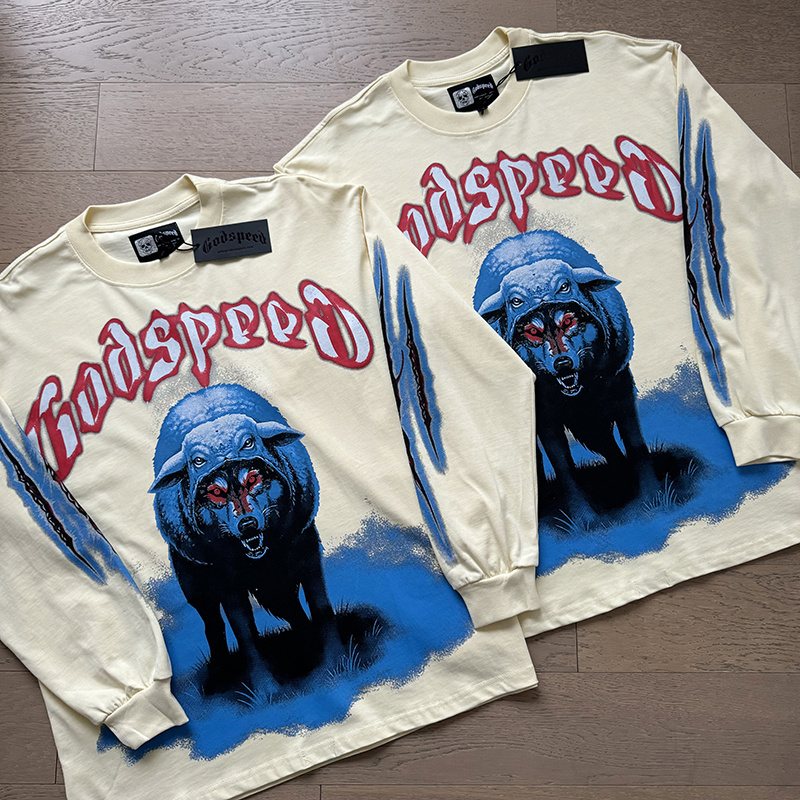 Godspeed Bear Graphic Long-Sleeve T-Shirt — context