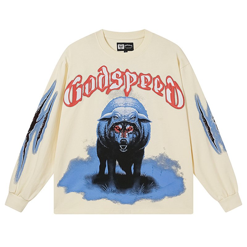 Godspeed Bear Graphic Long-Sleeve T-Shirt — hero