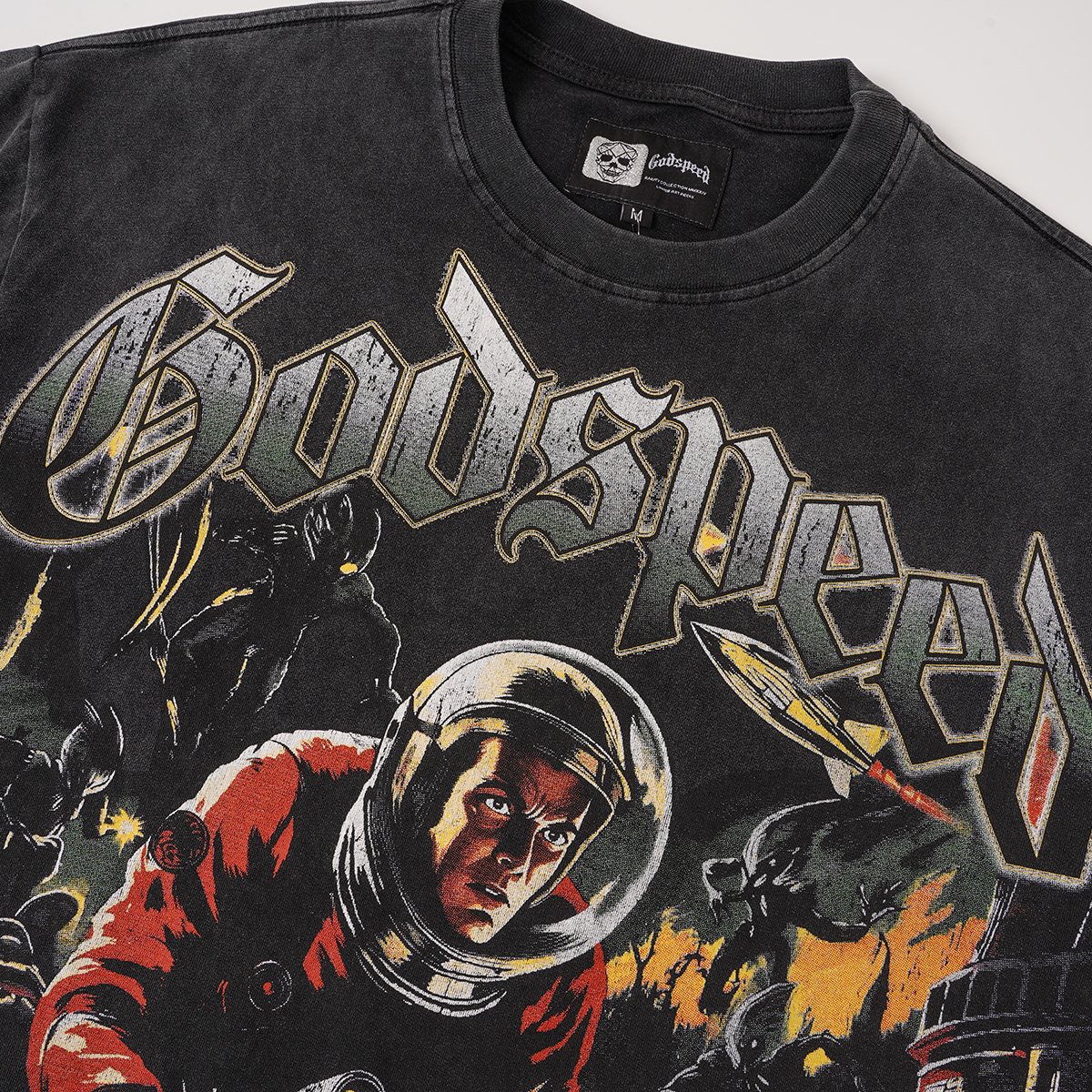 Godspeed Astronaut Sun-Eye Graphic T-Shirt — detail