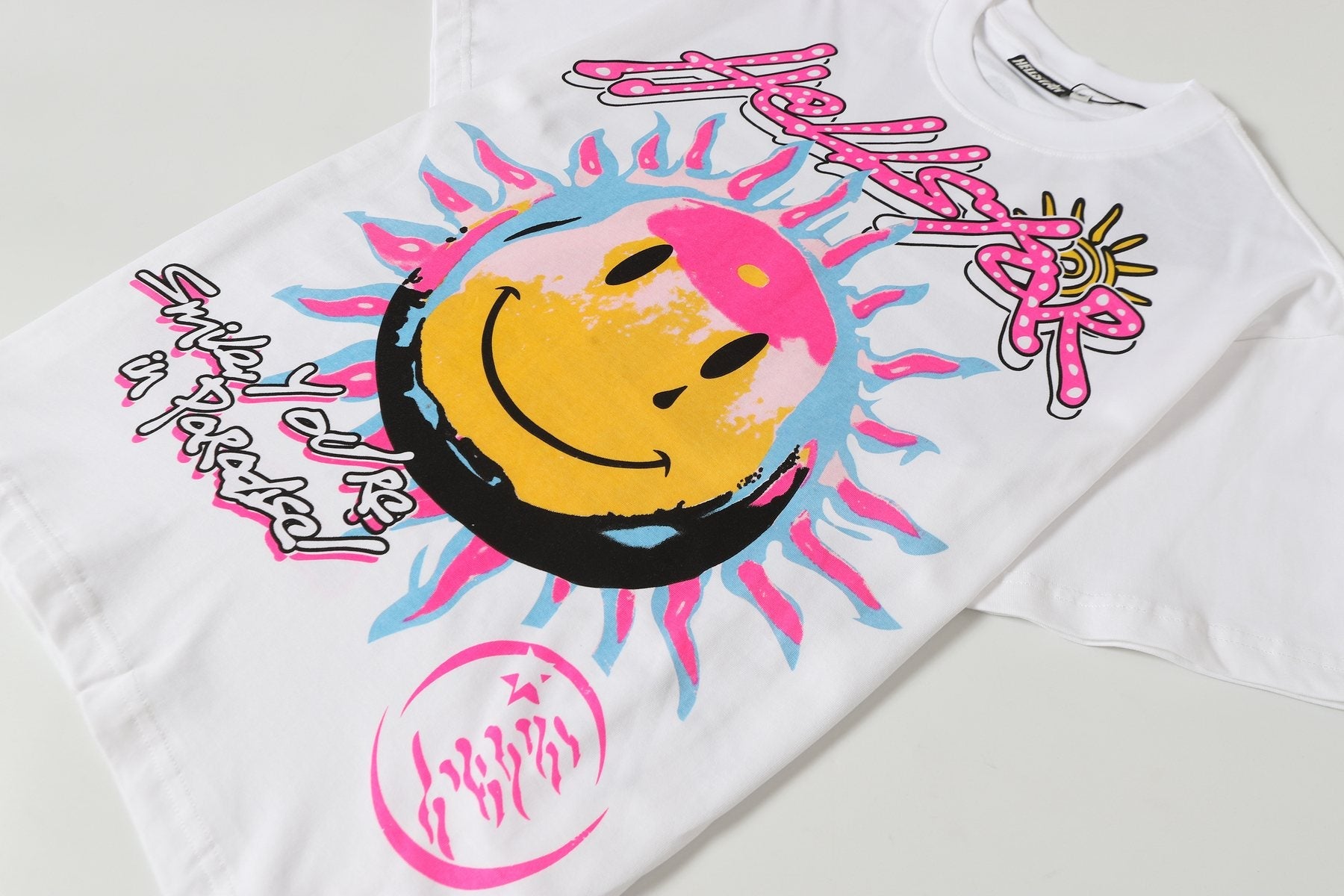 Hellstar Smiley Sun Spiral Graphic T-Shirt — front