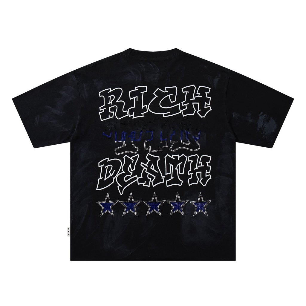 BKYS Revival Rich Death Rhinestone Graphic T-Shirt — back