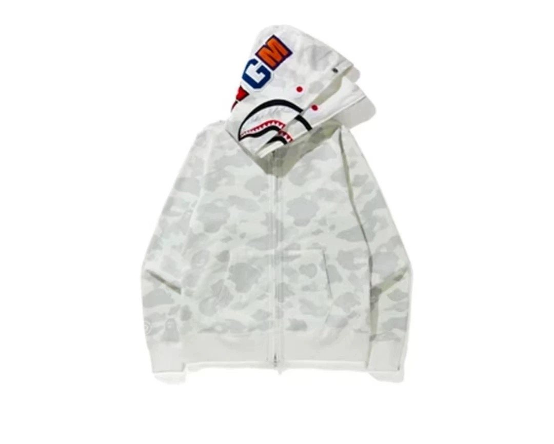 BAPE Shark Camo Full-Zip Hoodie — front