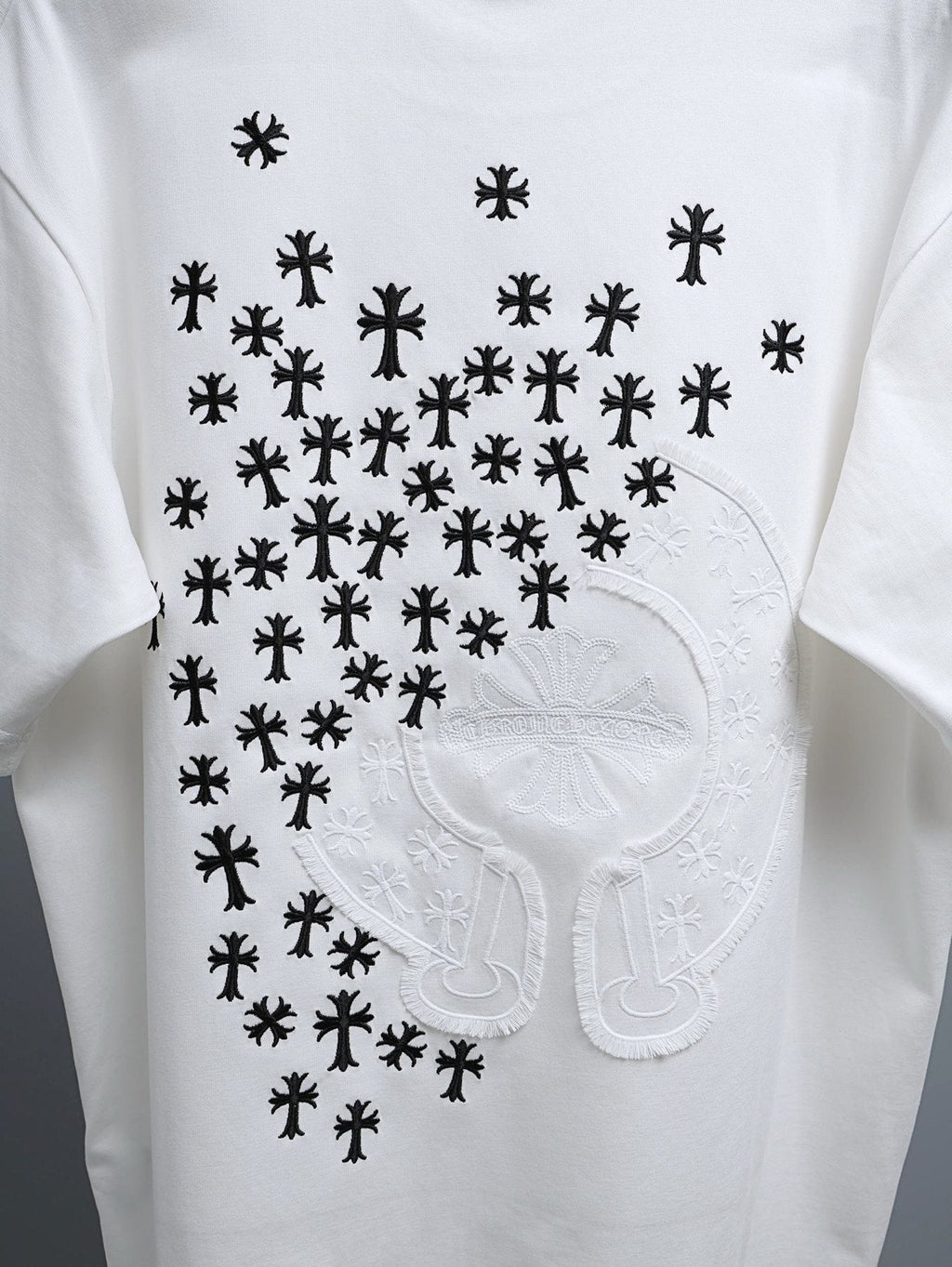 Chrome Hearts Clustered Cross Short-Sleeve T-Shirt — detail