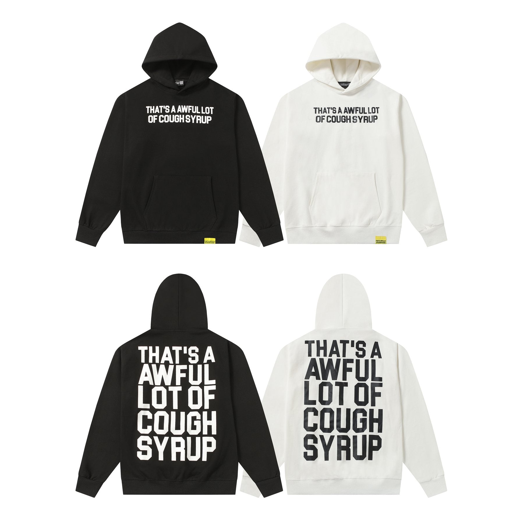 THAT'S A AWFUL LOT OF COUGH SYRUP Angel Tears Graphic Hoodie — comparison