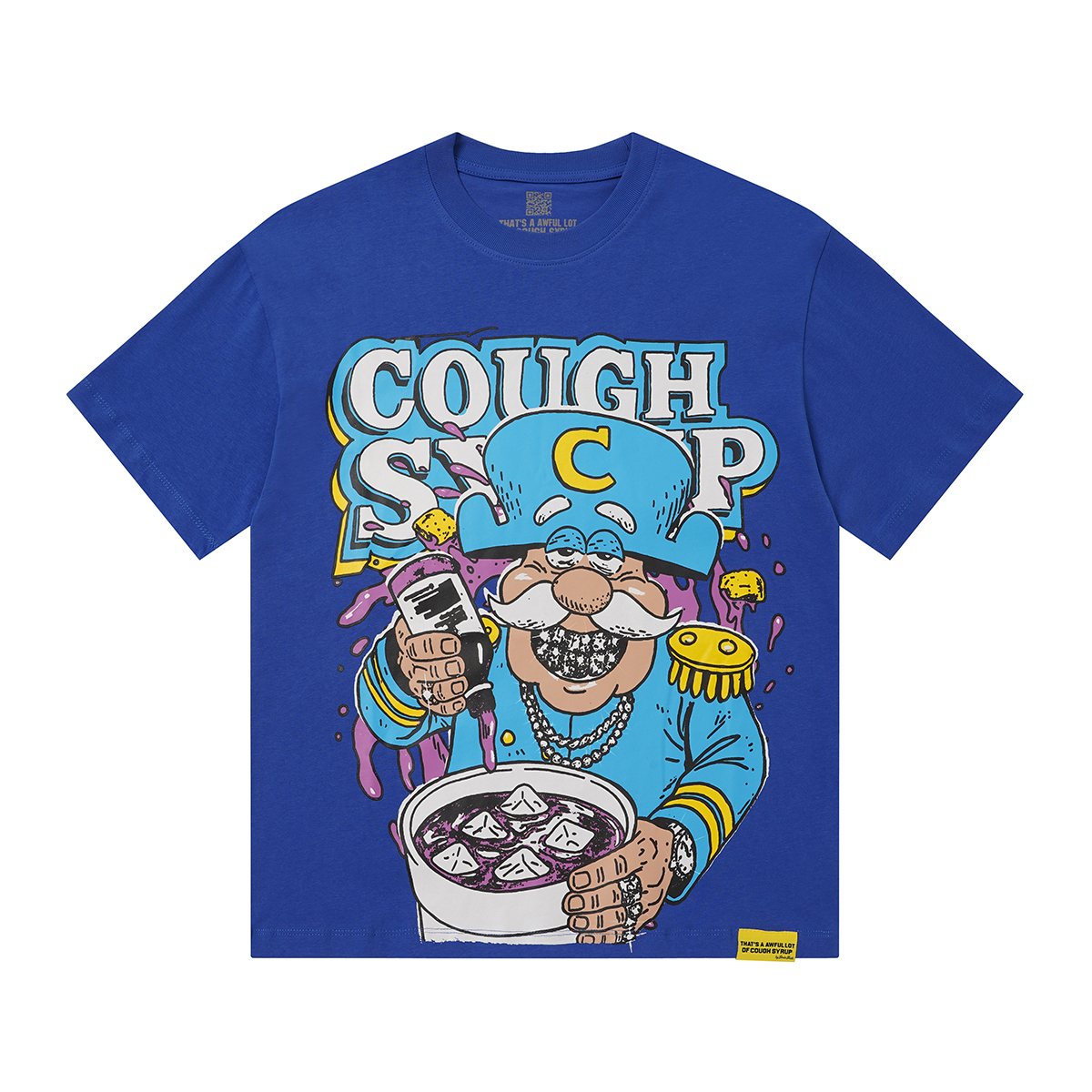THAT'S A AWFUL LOT OF COUGH SYRUP Cartoon Graphic T-Shirt — front