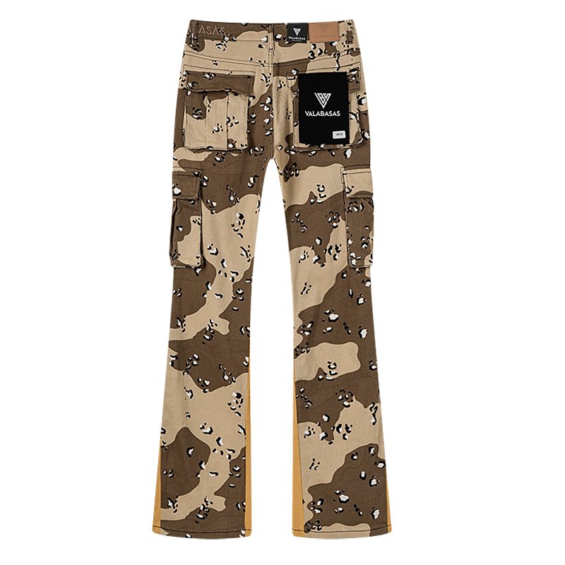 VALABASAS Camo Flared Cargo Pants — back