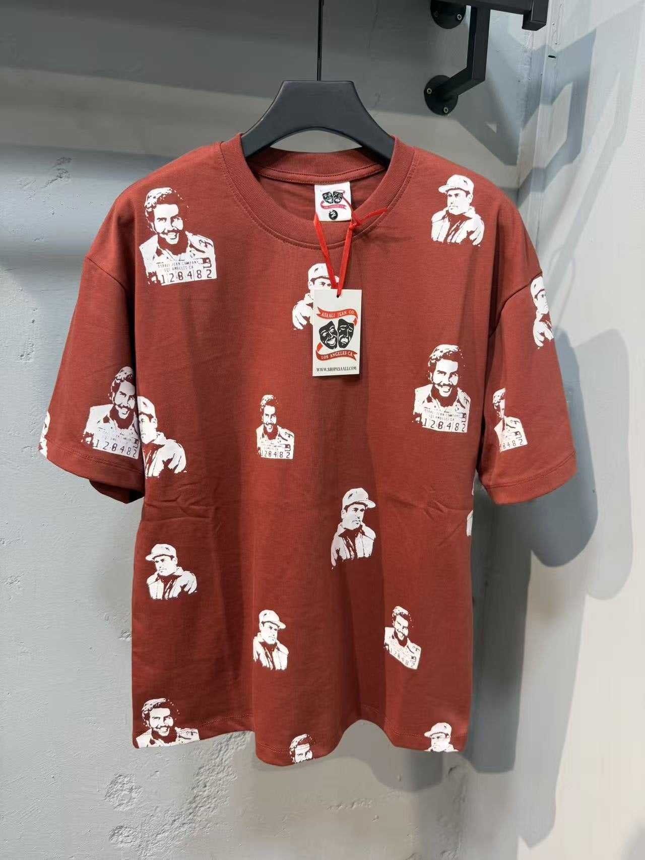 ASAALL All-Over Portrait Graphic Short-Sleeve T-Shirt — front