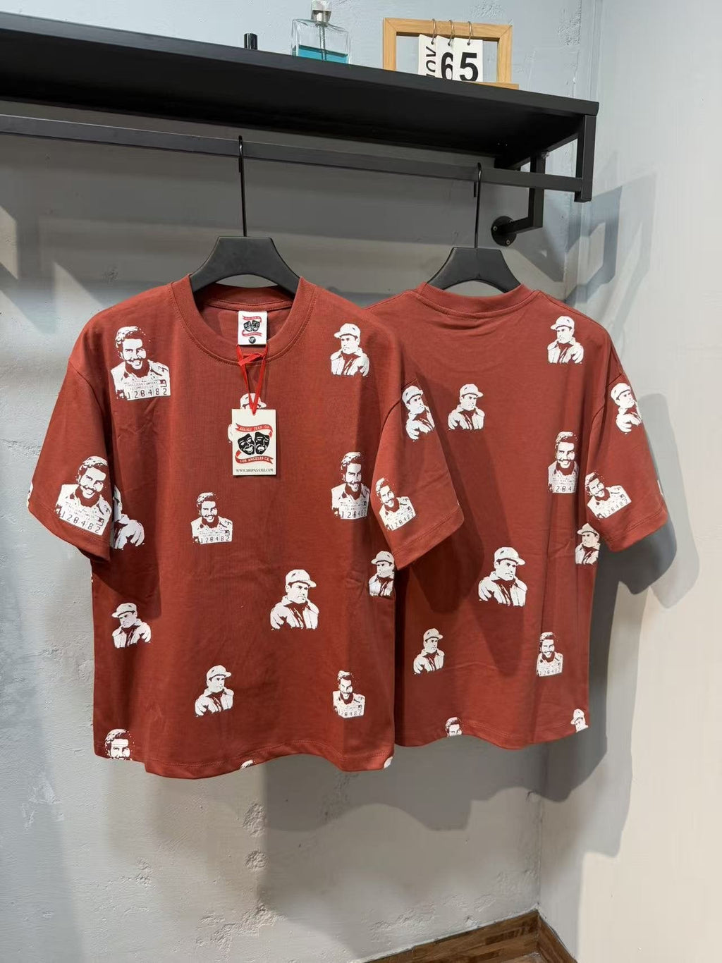 ASAALL All-Over Portrait Graphic Short-Sleeve T-Shirt — front