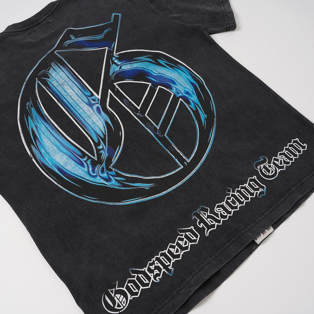Godspeed Hooded Flag Portrait Graphic T-Shirt — detail