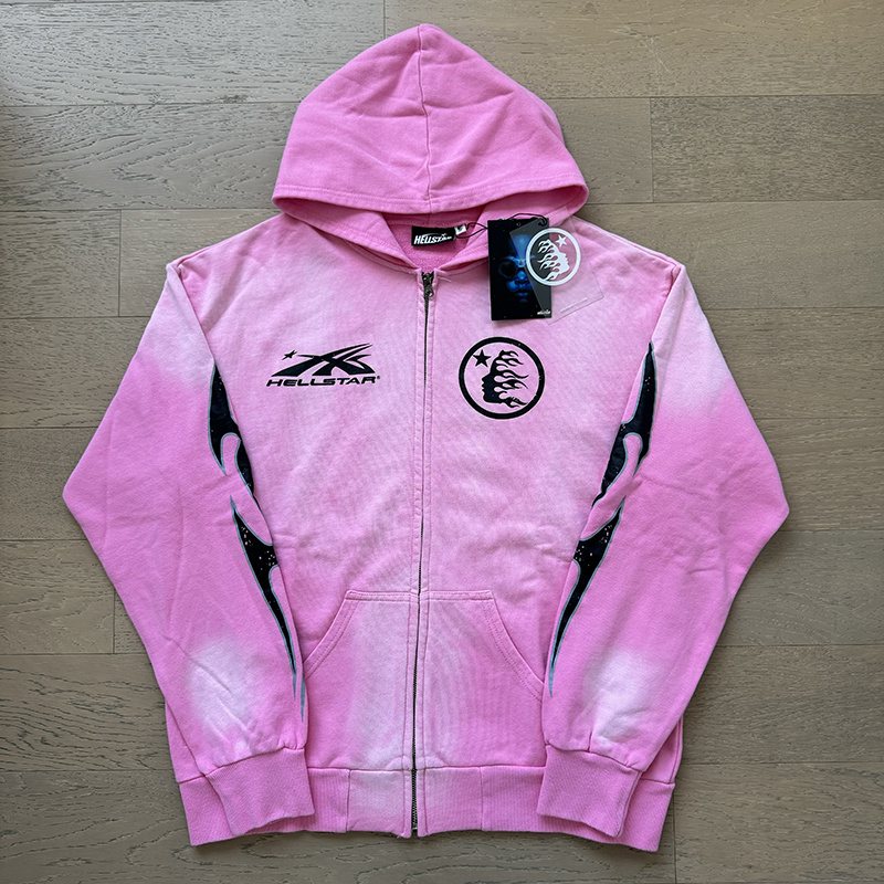 Hellstar Flame-Head Full-Zip Graphic Hoodie — context