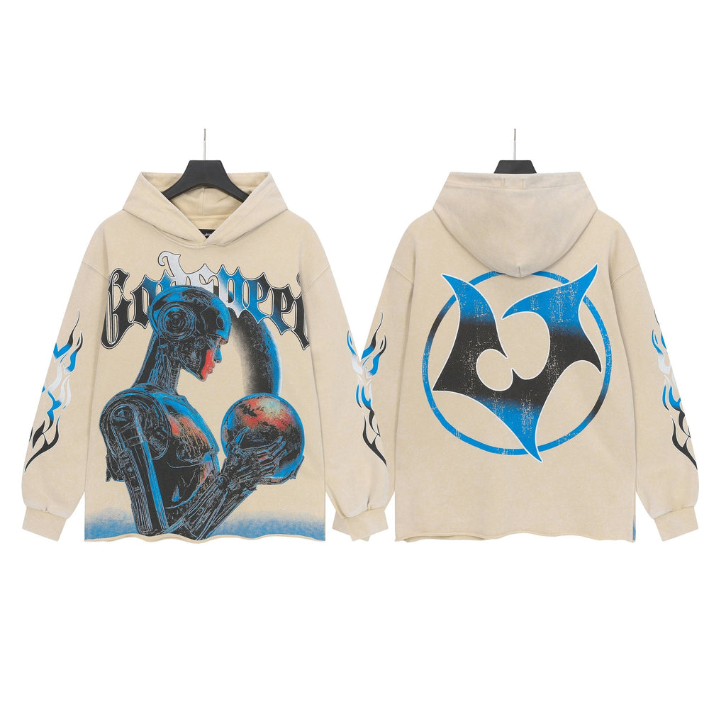 Godspeed Robot Skull Flame Graphic Hoodie — hero