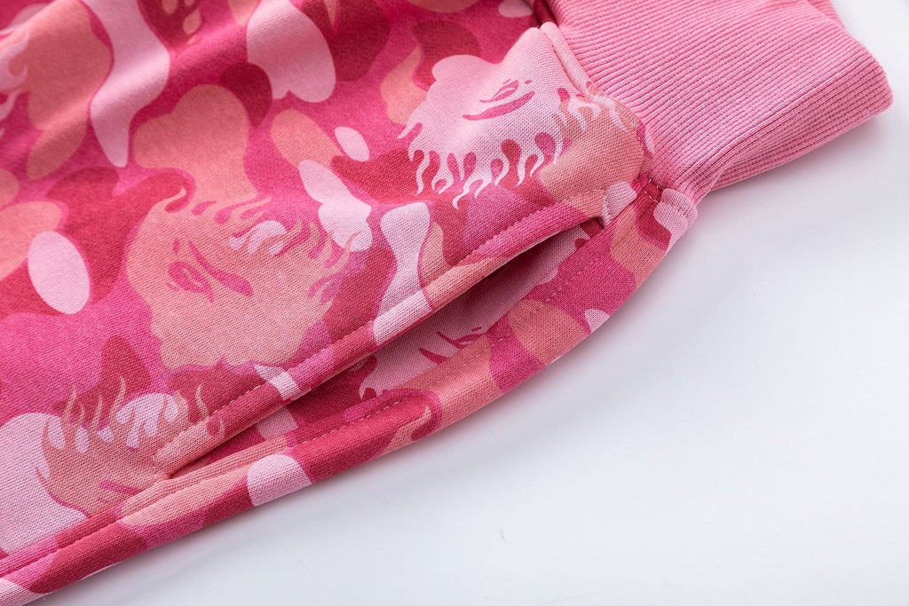 BAPE Camouflage Ape-Head Graphic Shorts — detail