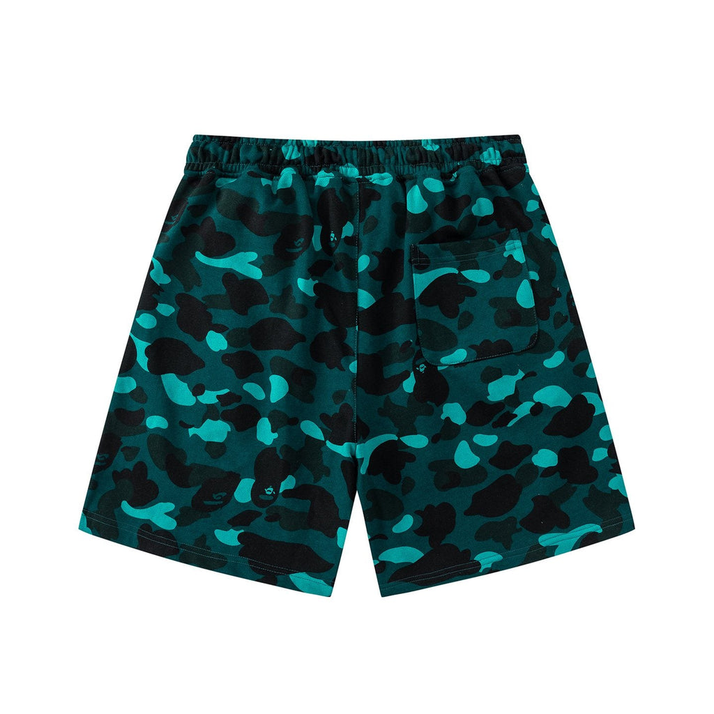 BAPE Camouflage Ape-Head Graphic Shorts — back