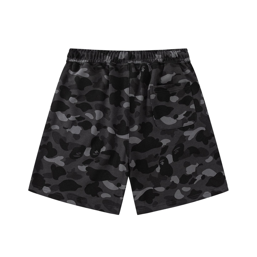 BAPE Camouflage Ape-Head Graphic Shorts — back