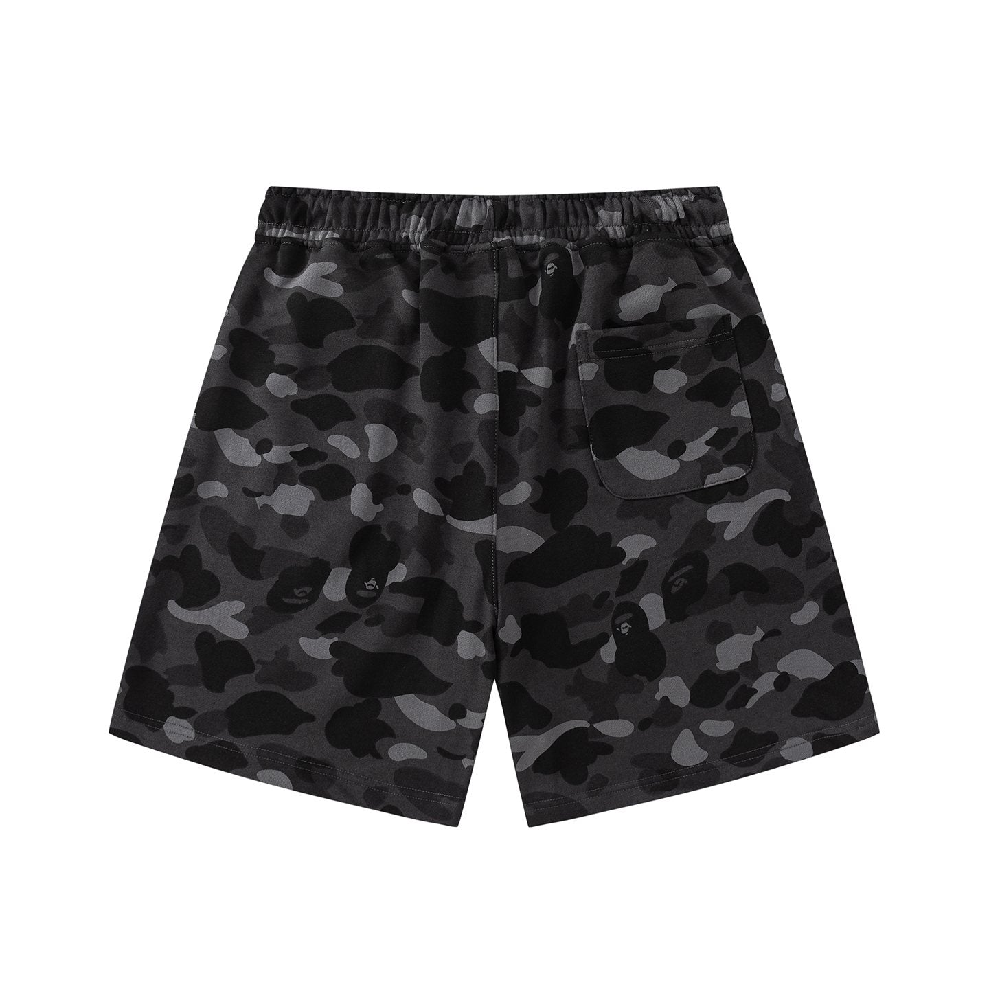 BAPE Camouflage Ape-Head Graphic Shorts — back