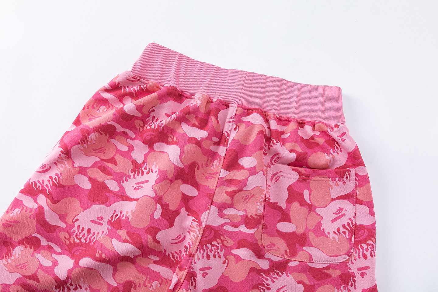 BAPE Camouflage Ape-Head Graphic Shorts — detail