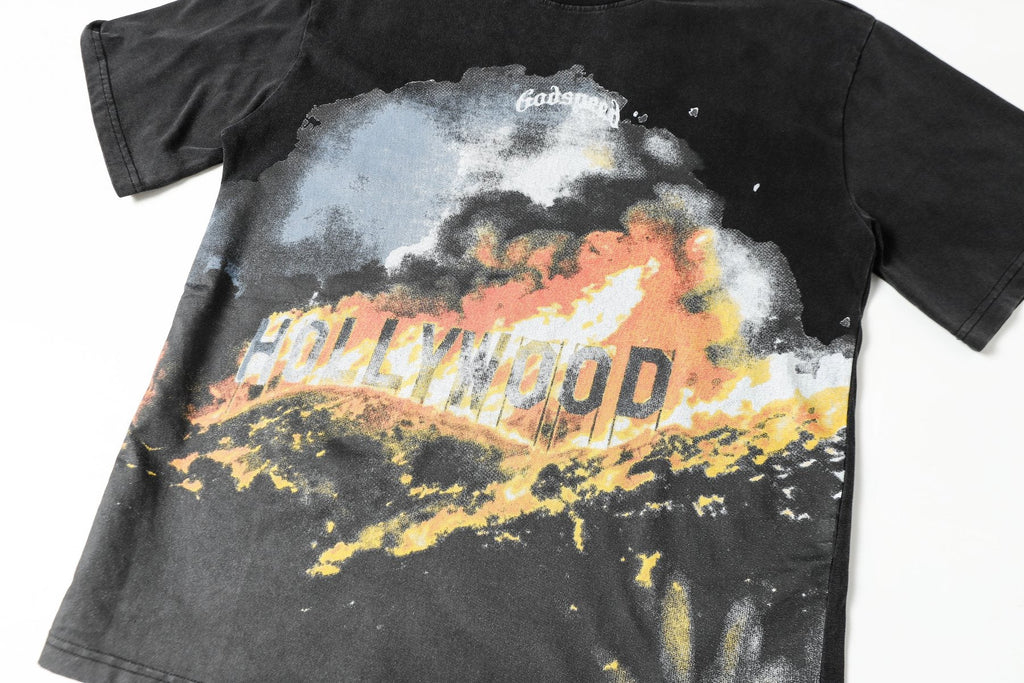 Godspeed Hollywood Fire Graphic T-Shirt — detail