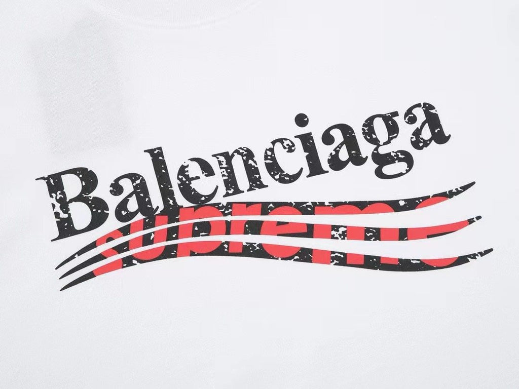 Supreme Balenciaga-Style Wave Graphic T-Shirt — detail