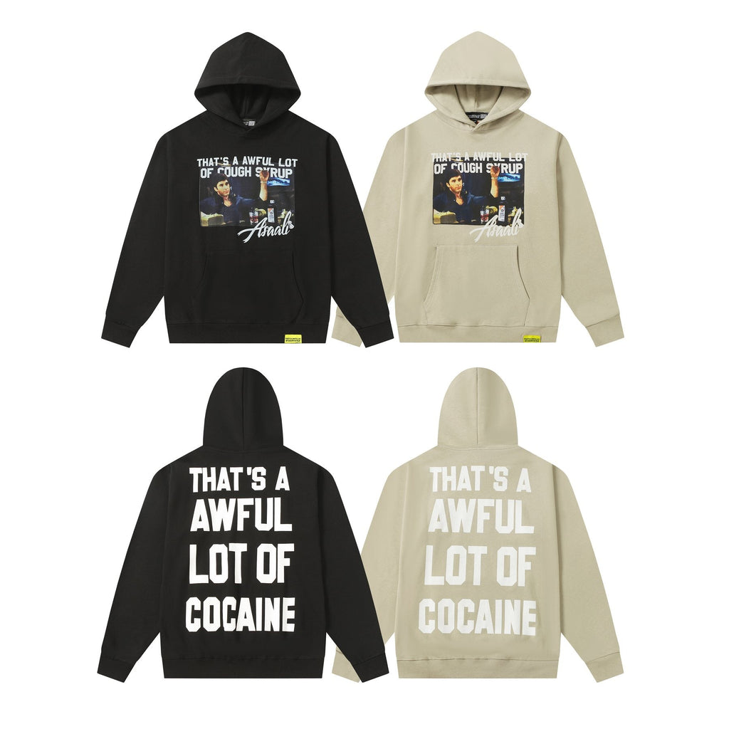 THAT'S A AWFUL LOT OF COUGH SYRUP Photo Graphic Pullover Hoodie — comparison