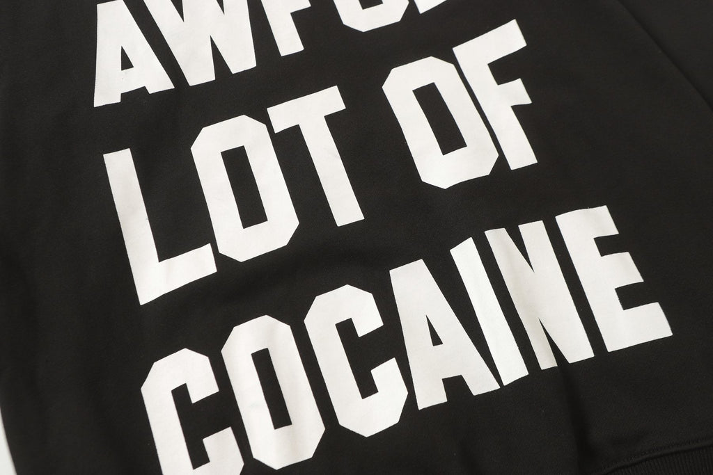 THAT'S A AWFUL LOT OF COUGH SYRUP Photo Graphic Pullover Hoodie — detail