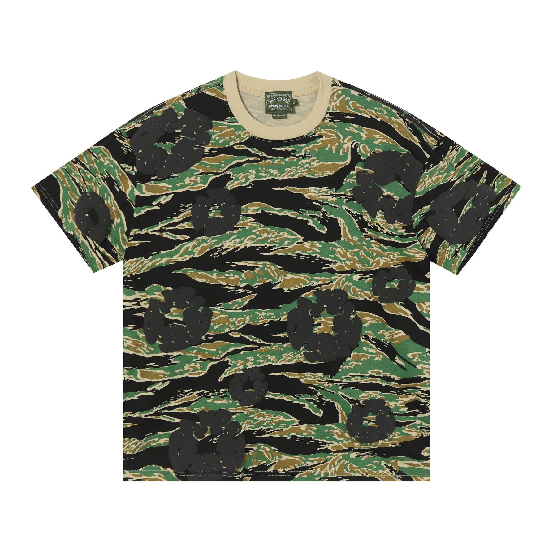 DENIM TEARS Floral Camo T-Shirt & Shorts Set — front