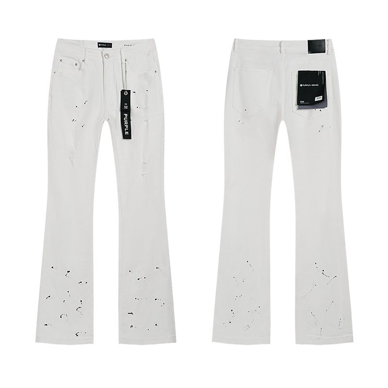 Purple Brand Paint-Splatter Denim Jeans — hero