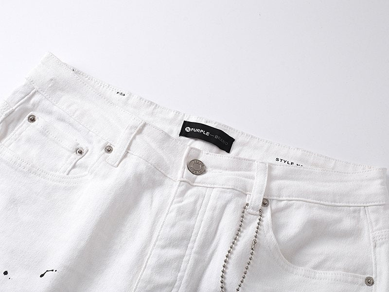 Purple Brand Paint-Splatter Jeans — detail