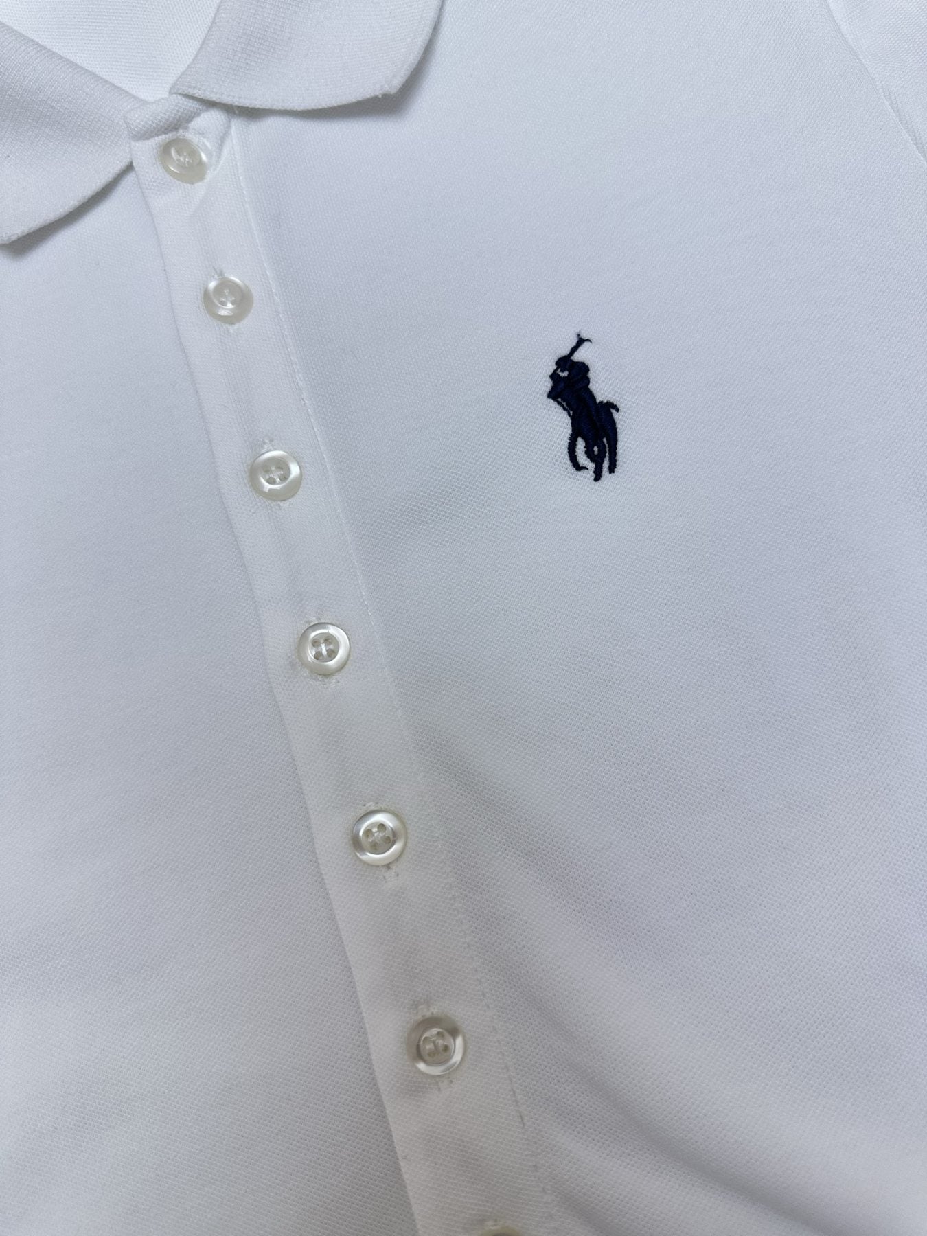 Test2-Ralph Lauren White Tie-Waist Polo Dress — detail