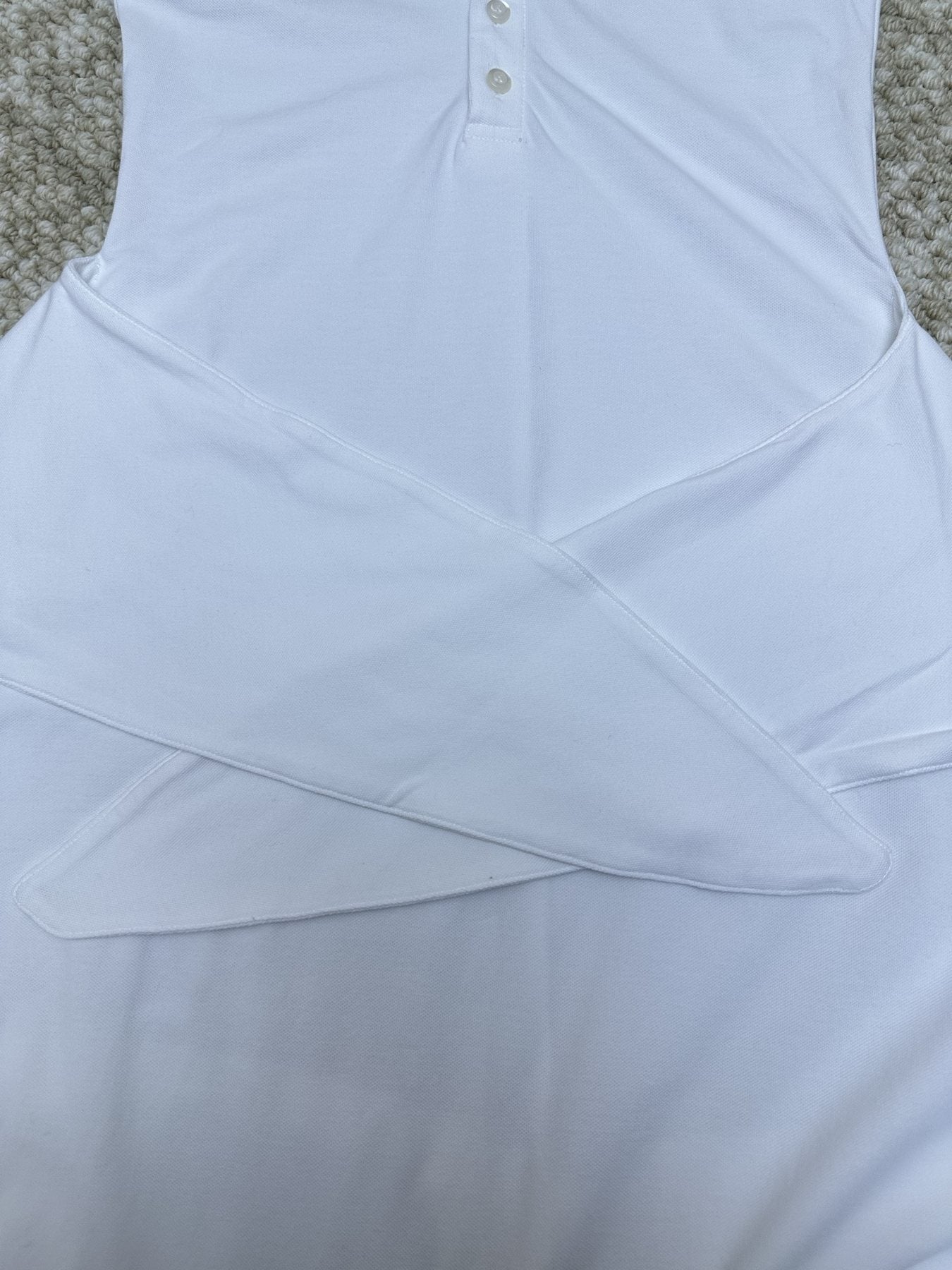 Test2-Ralph Lauren White Tie-Waist Polo Dress — detail