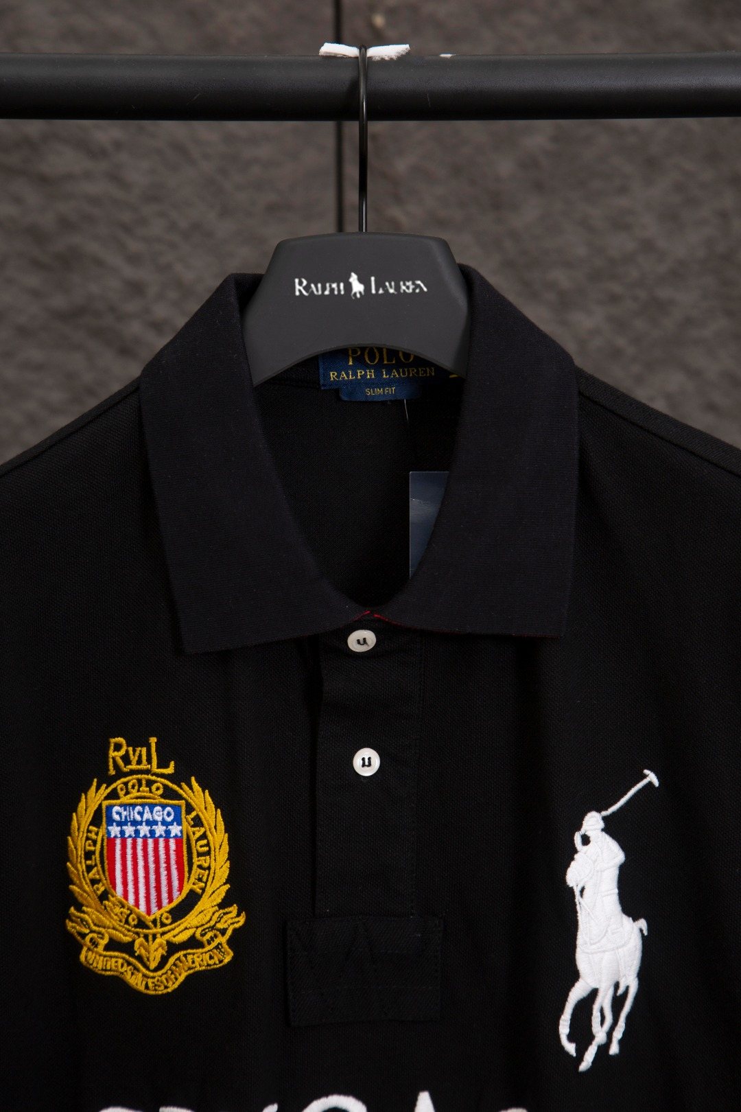 Test2-Ralph Lauren Chicago Crest Piqué Polo Shirt — detail