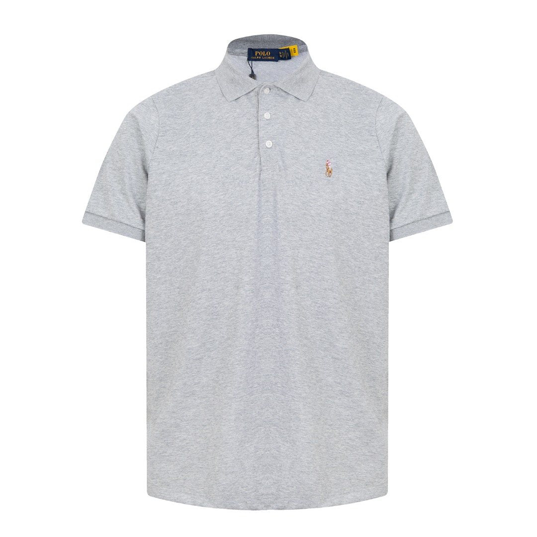 Test2-Ralph Lauren Three-Button Short-Sleeve Polo Shirt — front