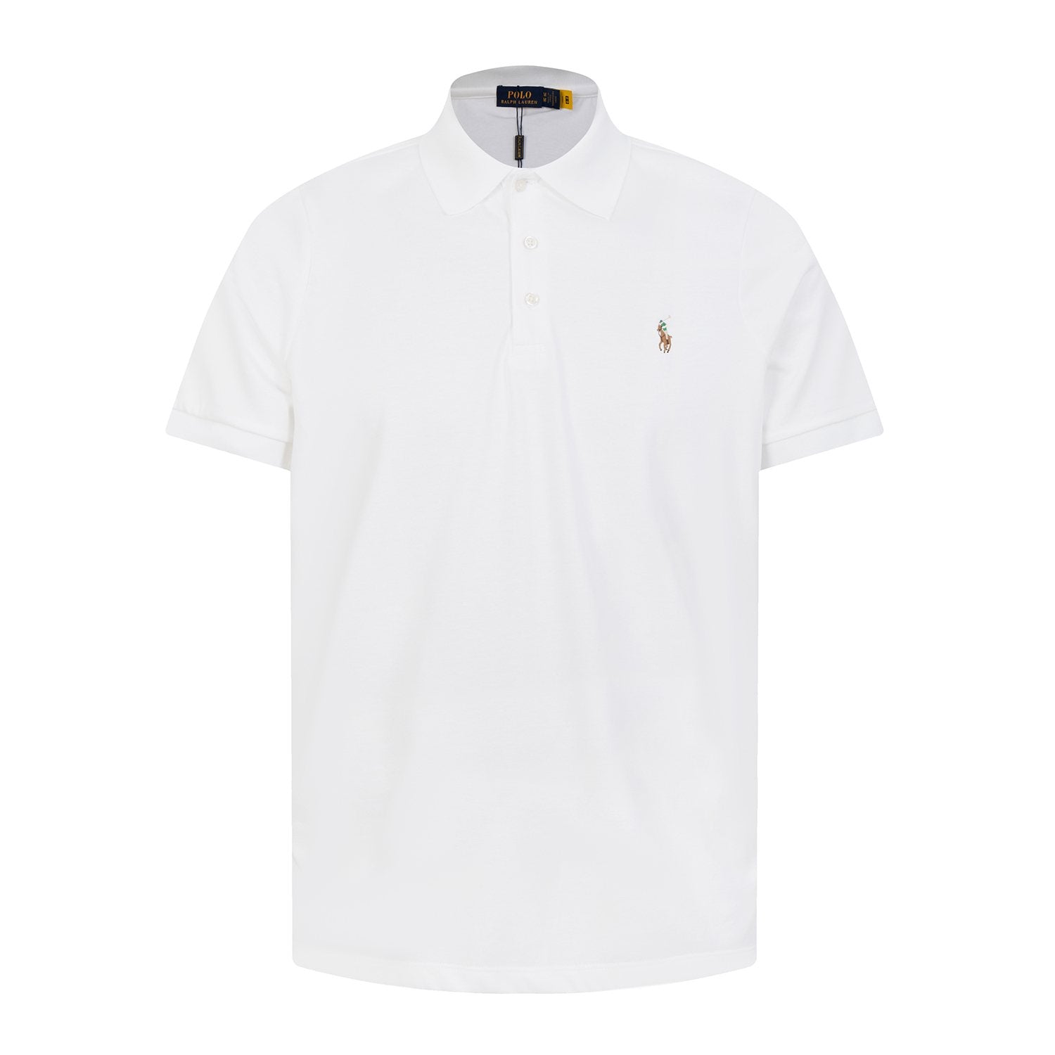 Test2-Ralph Lauren Three-Button Short-Sleeve Polo Shirt — front