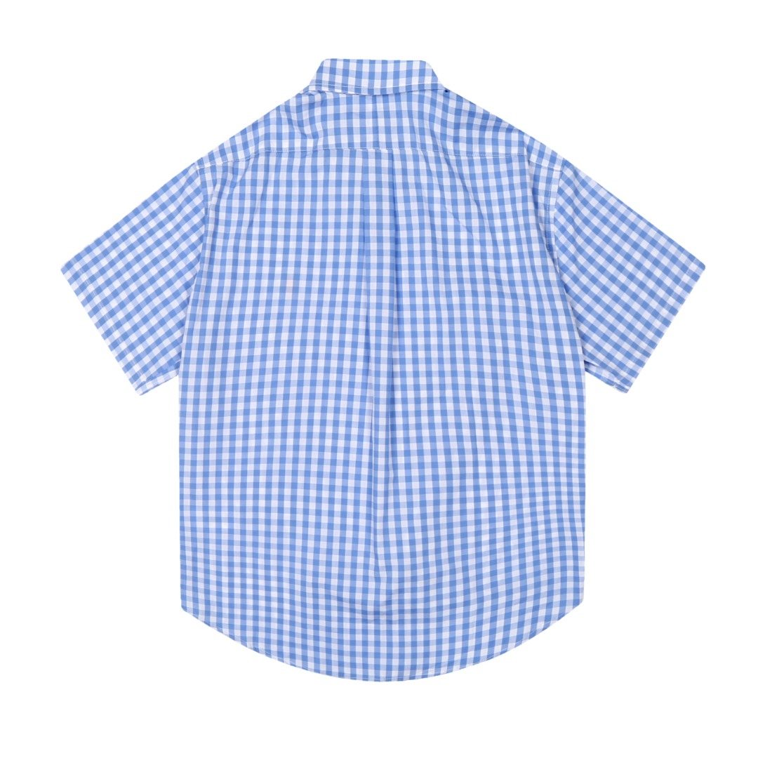 Test2-Ralph Lauren Gingham Short-Sleeve Button-Down Shirt — back
