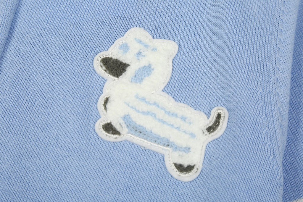 Test2-Thom Browne Dog Motif Knit Polo Shirt — detail