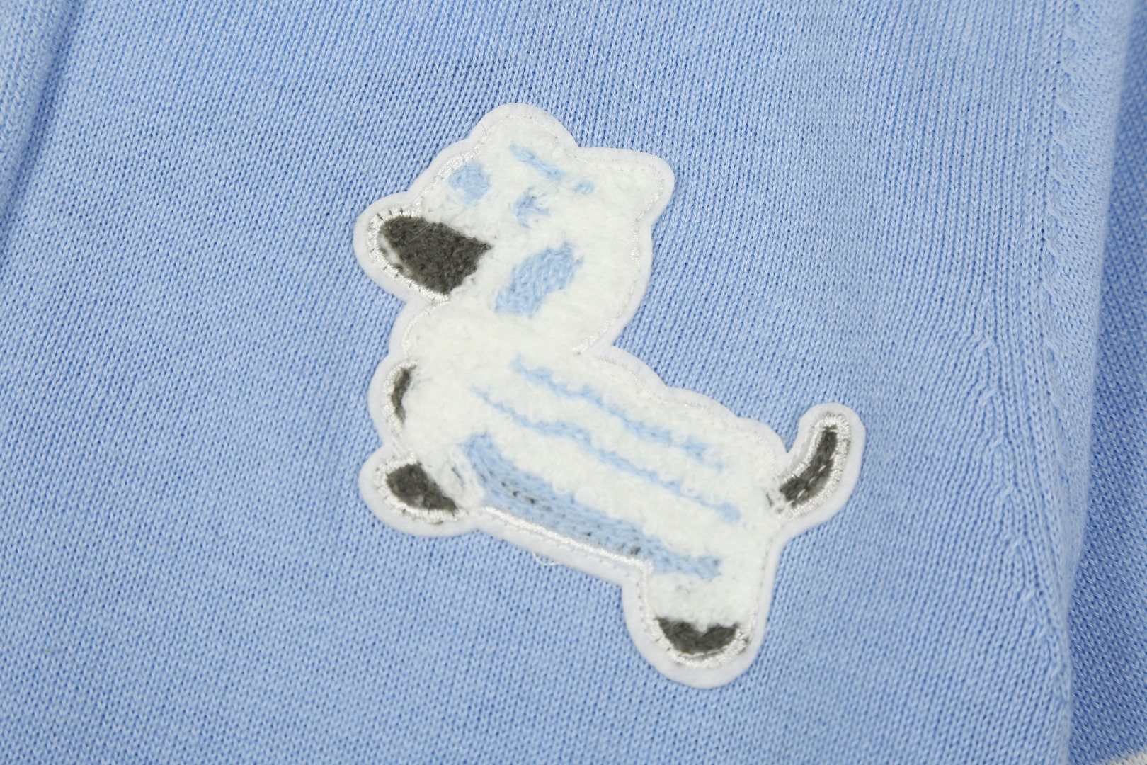 Test2-Thom Browne Dog Motif Knit Polo Shirt — detail