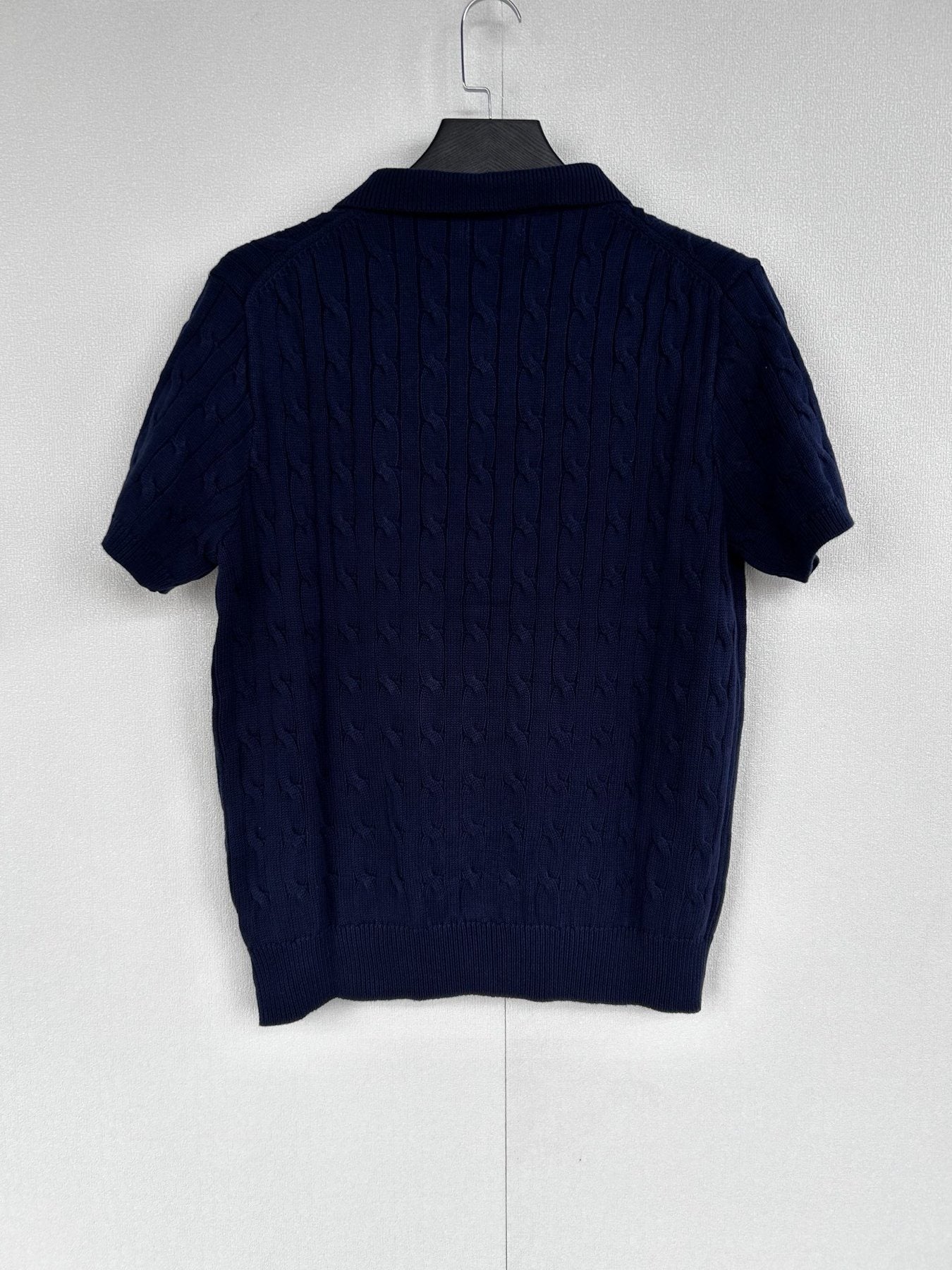 Test2-Ralph Lauren Cable-Knit Polo Shirt — back