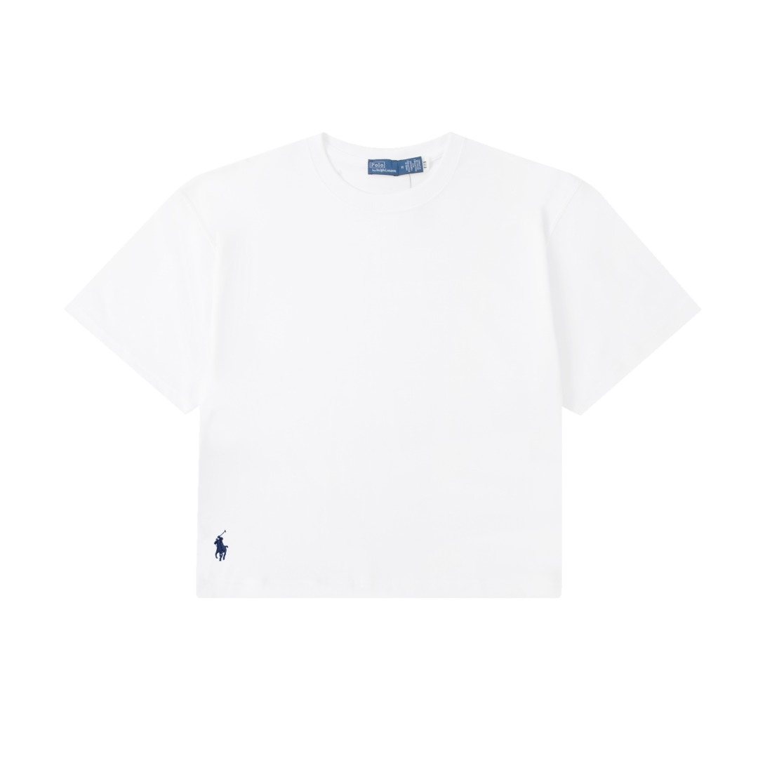Test2-Ralph Lauren Women's Oversized Drop-Shoulder Pony Embroidered T-Shirt — front