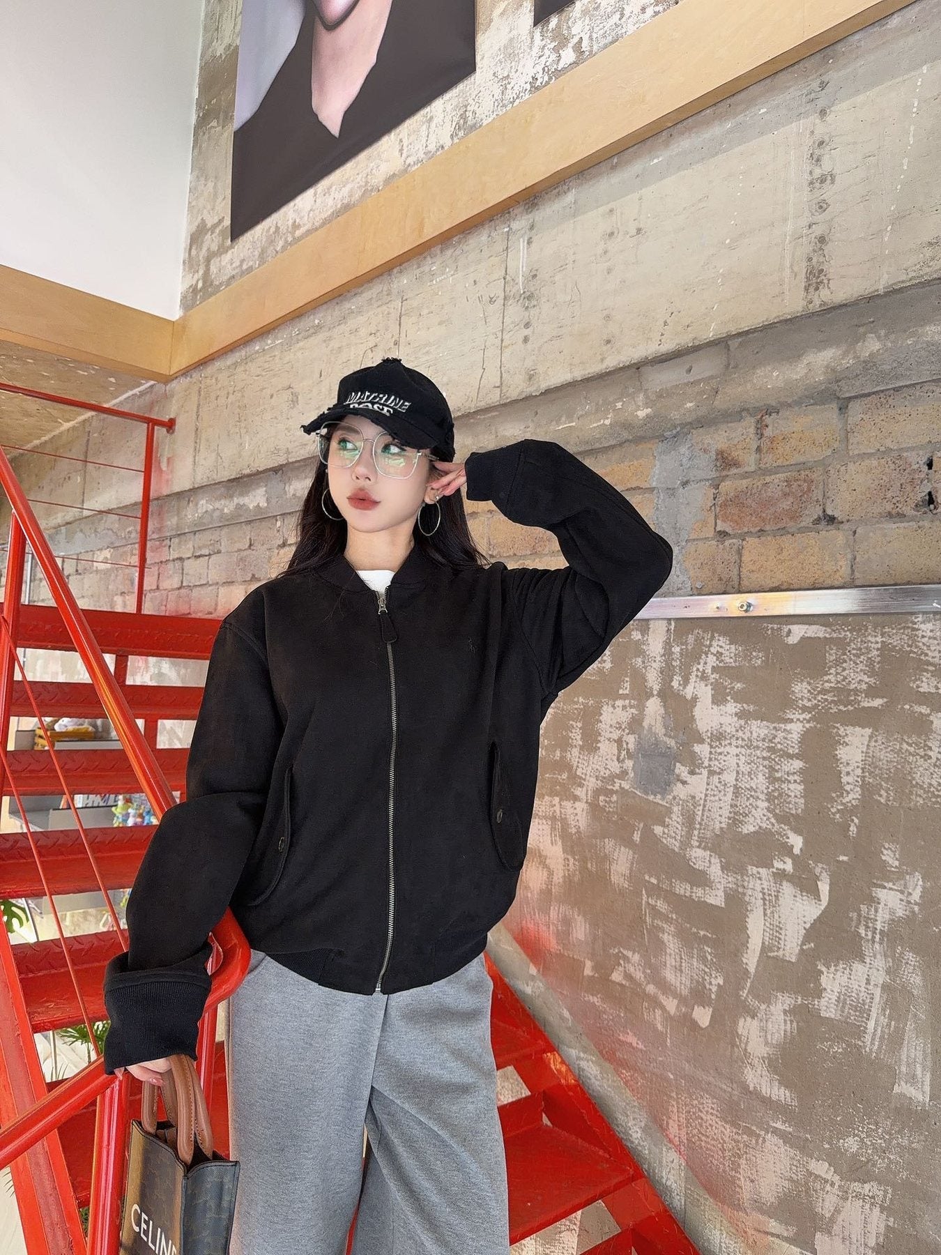 Test2-Ralph Lauren Embroidered Horse Zip-Front Jacket — model