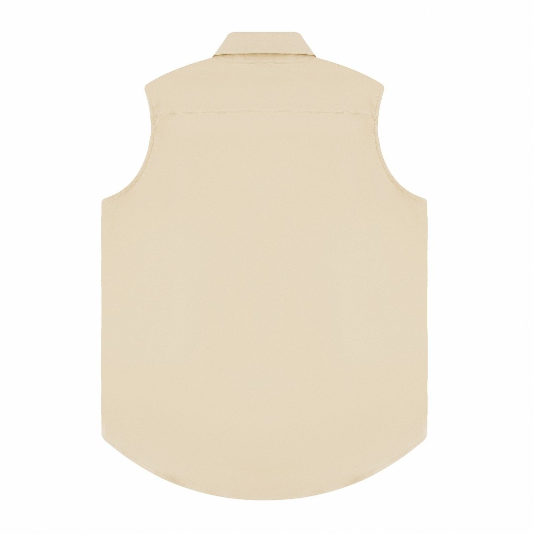 Test2-Ralph Lauren Sleeveless Oxford Button-Front Shirt — back