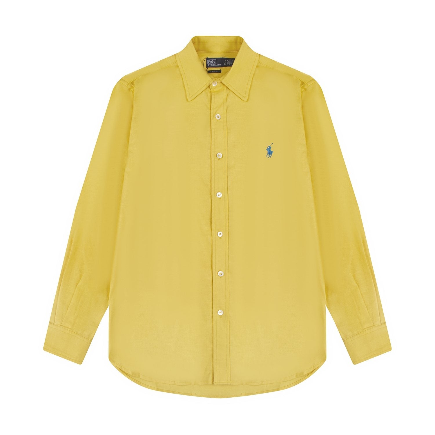 Test2-Ralph Lauren Embroidered Cotton-Blend Slub Linen Long-Sleeve Shirt — front