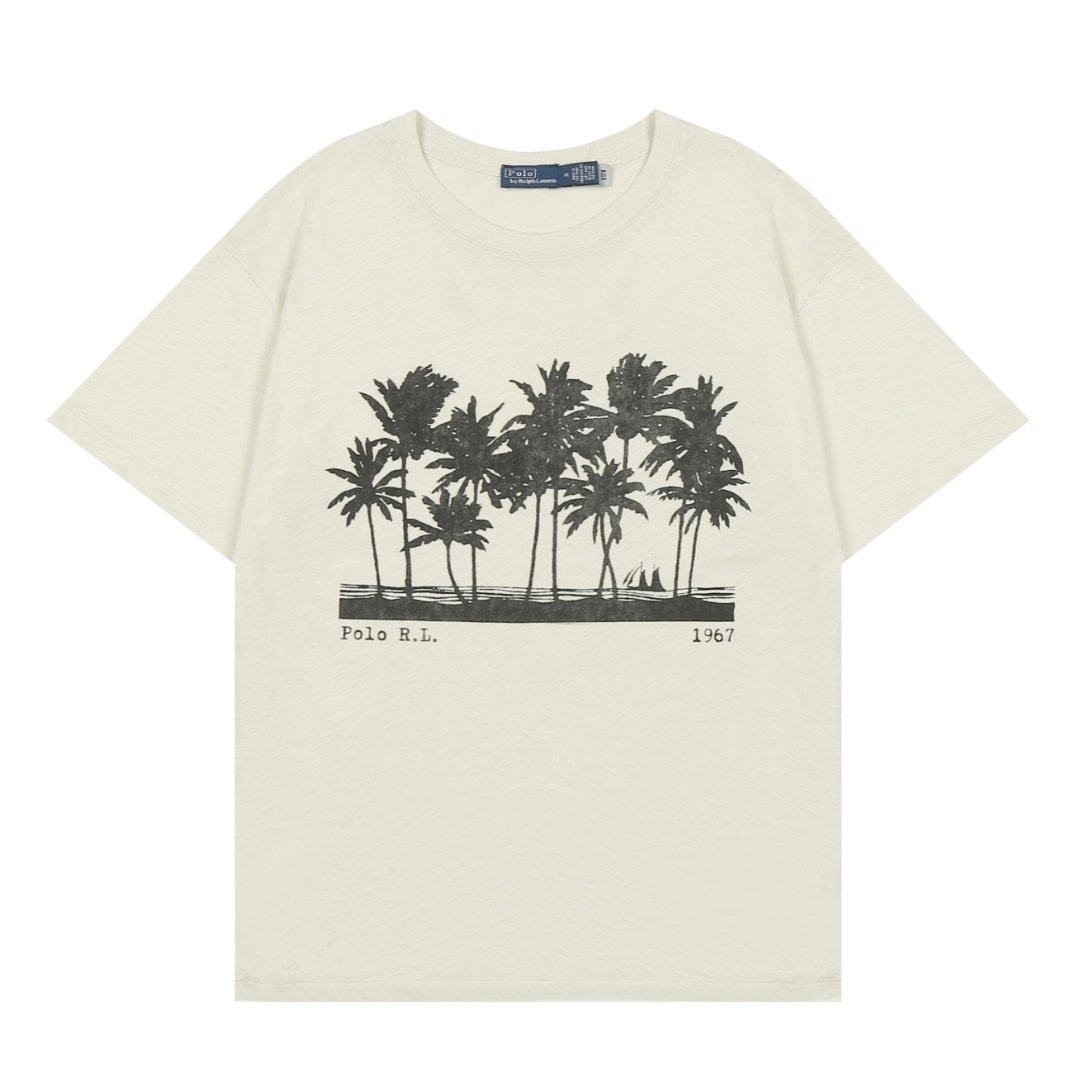 Test2-Ralph Lauren Palm Tree Slub Cotton T-Shirt — hero