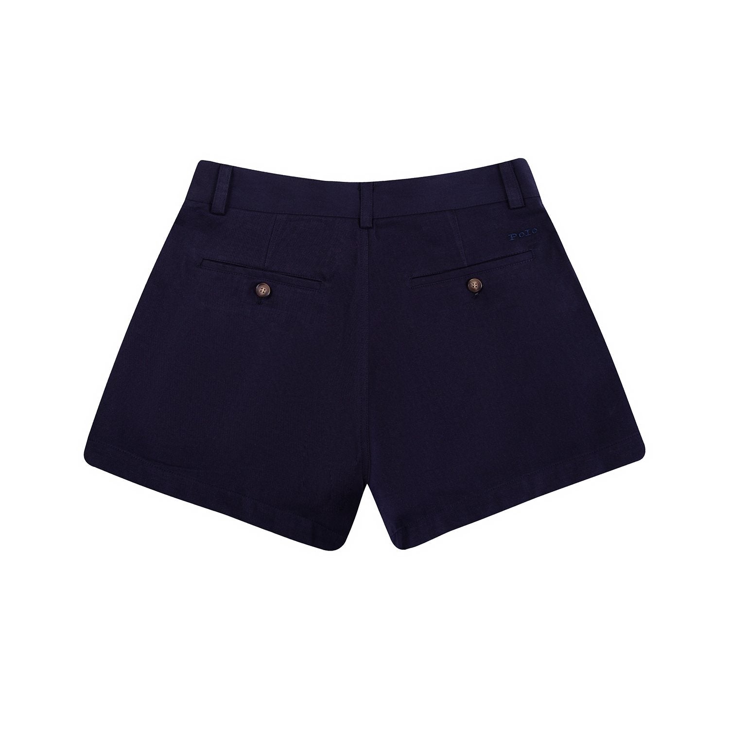 Test2-Ralph Lauren Women's Cotton Twill A-Line Tailored Shorts — back