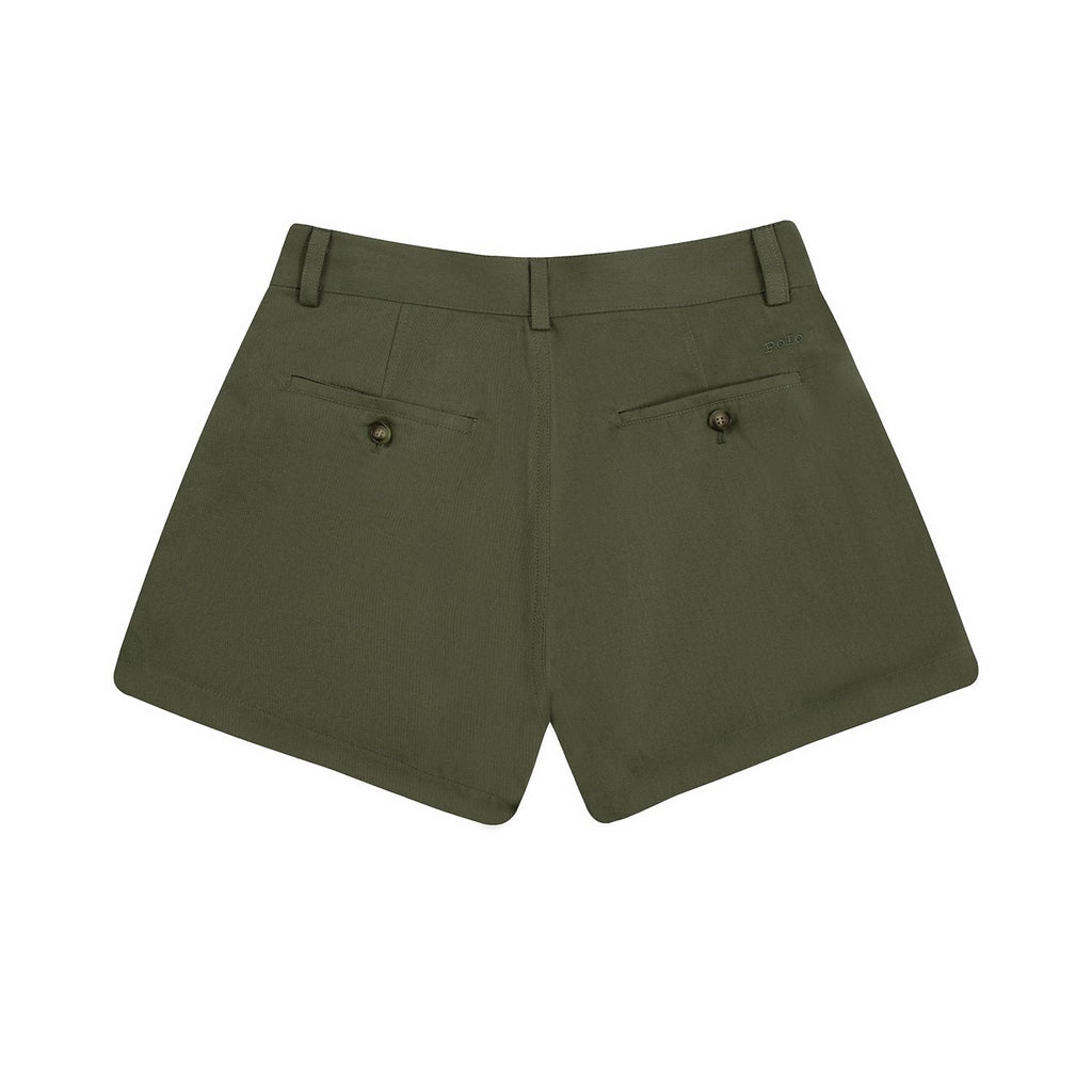 Test2-Ralph Lauren Women's Cotton Twill A-Line Tailored Shorts — back