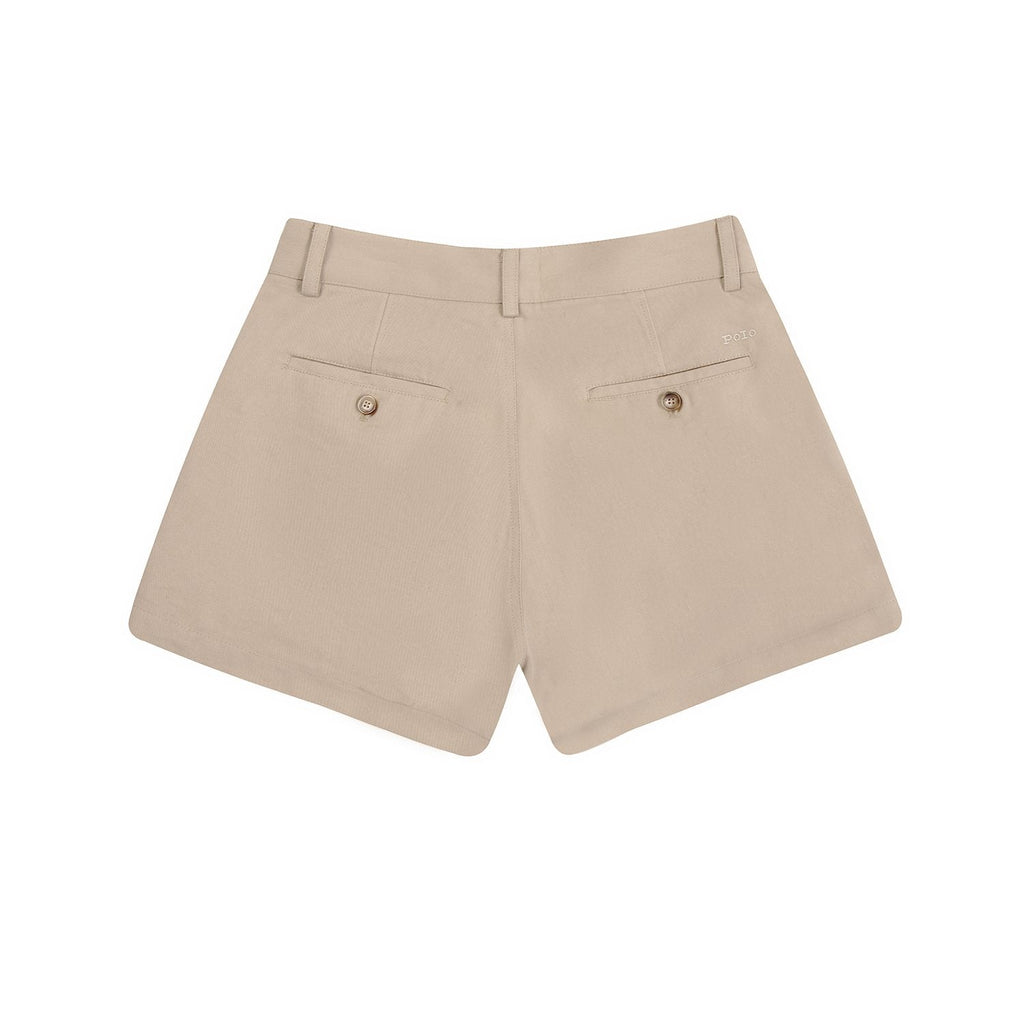 Test2-Ralph Lauren Women's Cotton Twill A-Line Tailored Shorts — back