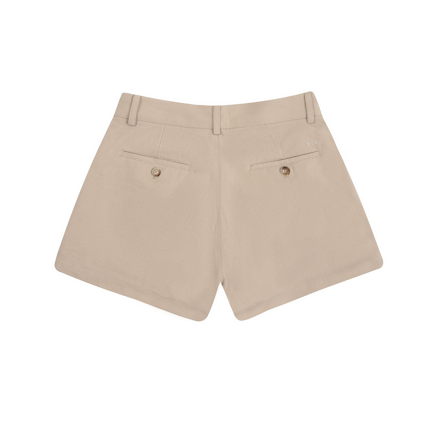 Test2-Ralph Lauren Women's Cotton Twill A-Line Tailored Shorts — back