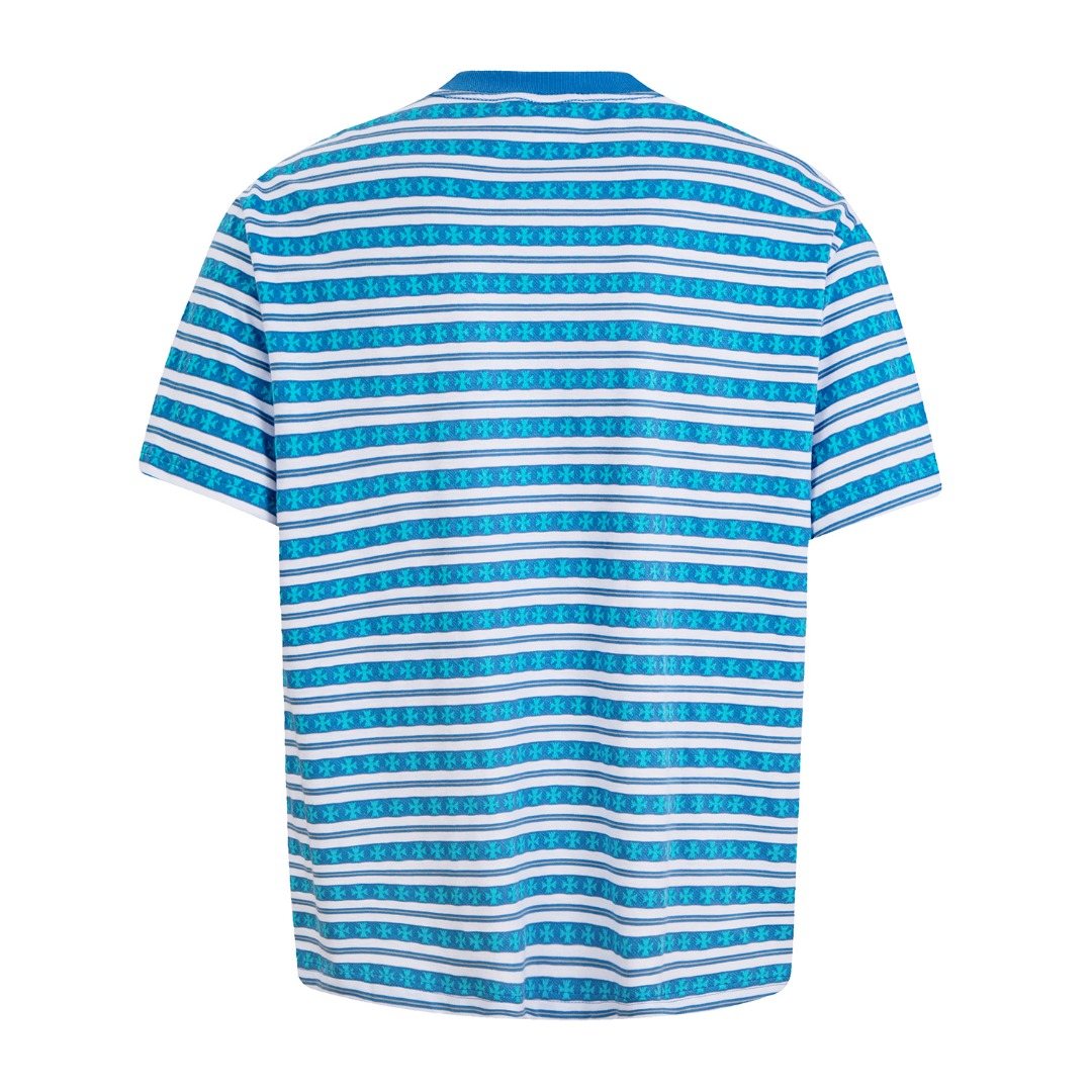 Test2-Chrome Hearts Striped Jacquard Knit T-Shirt — back