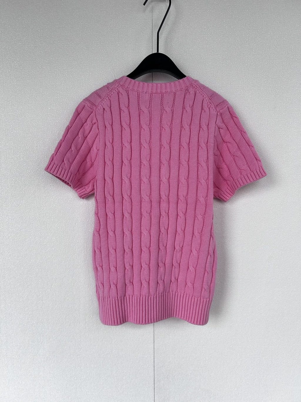 Test2-Ralph Lauren Women's Short-Sleeve Cable-Knit Sweater — back