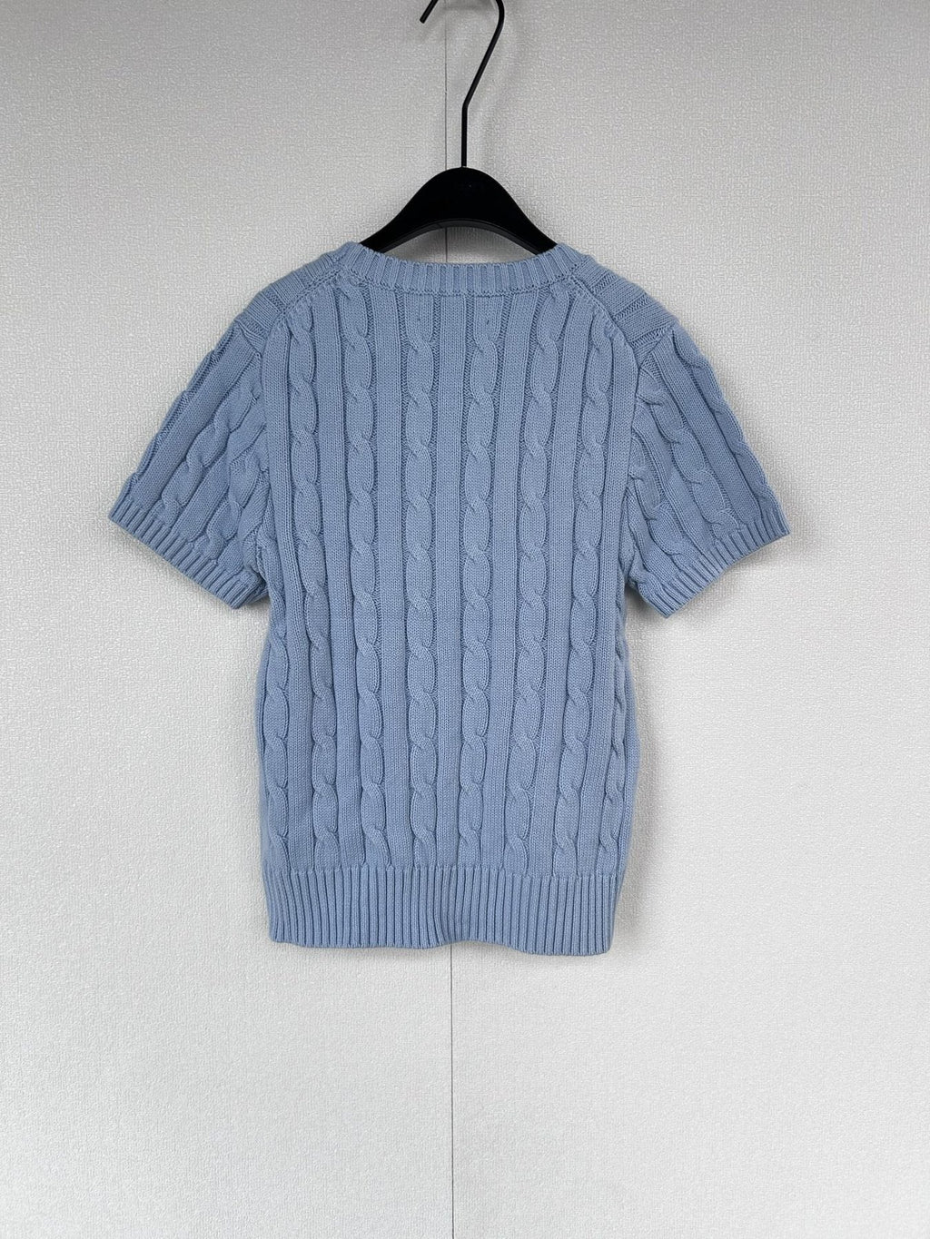 Test2-Ralph Lauren Women's Short-Sleeve Cable-Knit Sweater — back